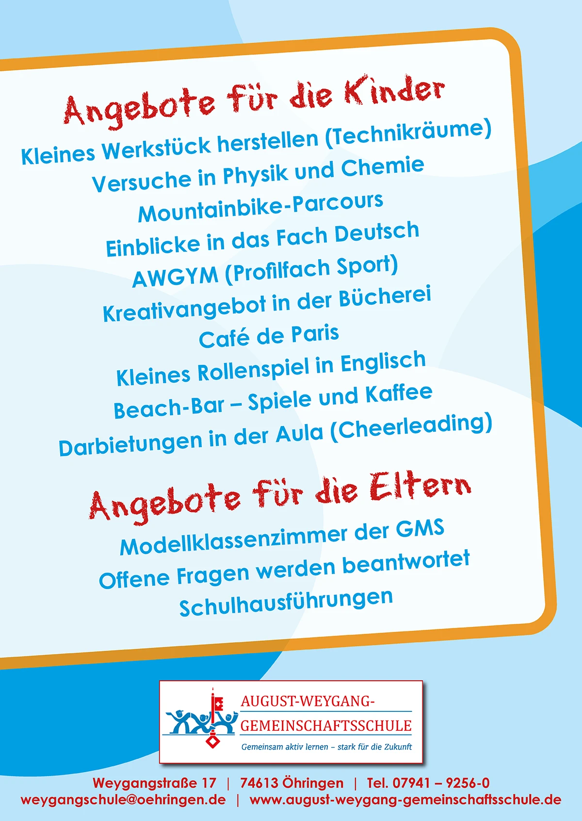 INFO-Tag für Eltern und Kinder am 07.02.2026 ab 10.30 Uhr